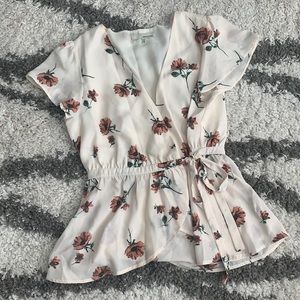 Floral Wrap Top